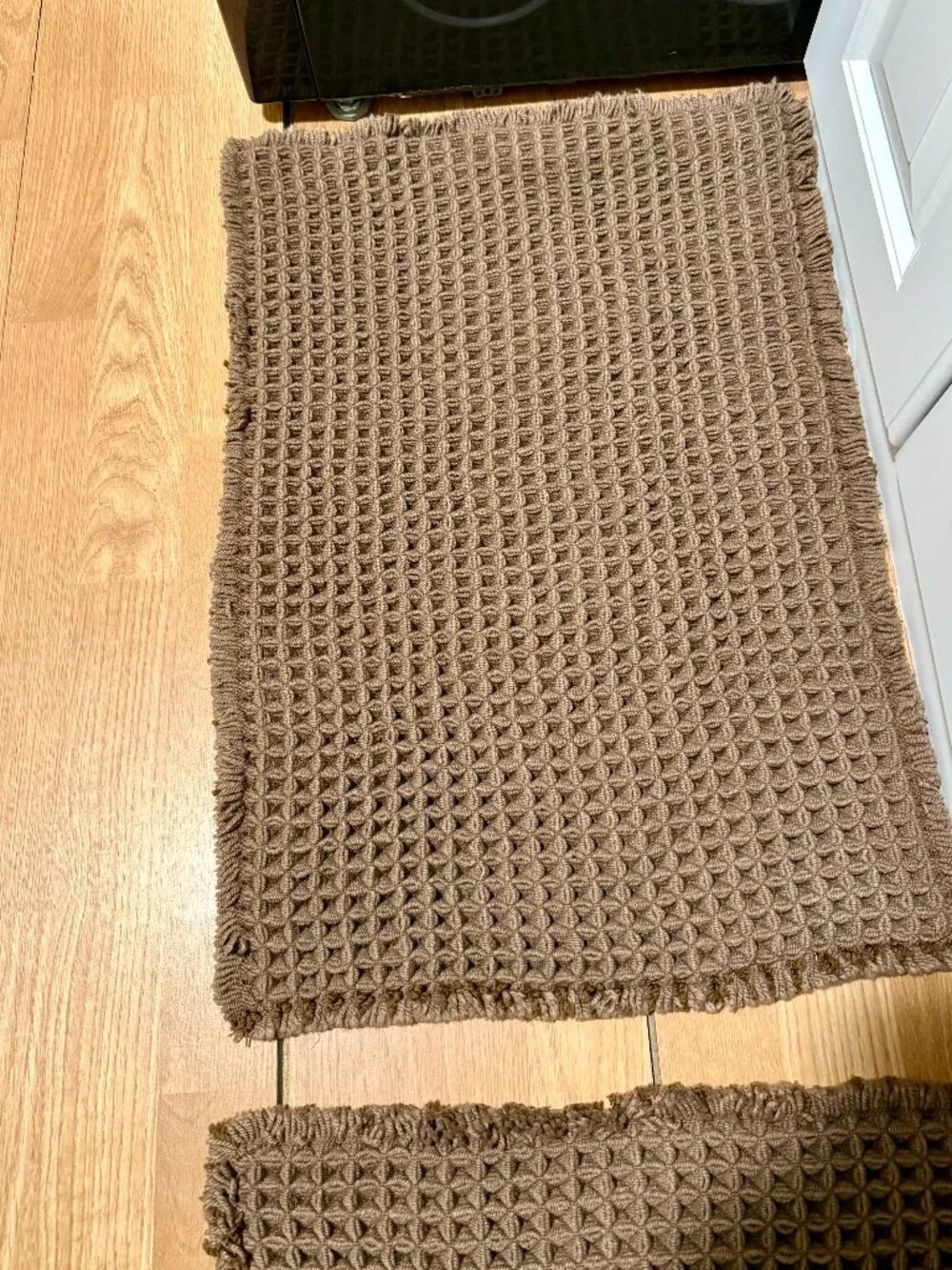 Waffle Bath Mat Boho Bathroom Rug Washable Absorbent Floor Mat Farmhouse Decor